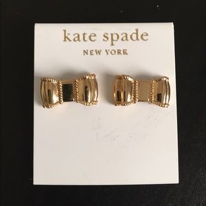 Kate Spade All Wrapped Up Gold Bow Earrings